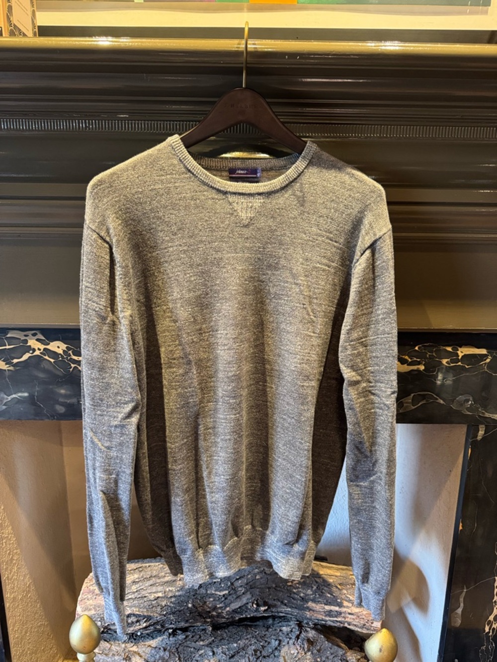 johnnie-O Men's Crewneck Sweater in Heather Gray